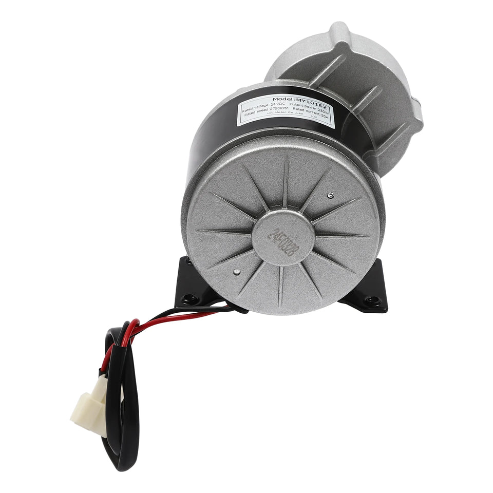 250W Brushed DC Gear Reduction Motor MY1016Z 12V/24V/36V 2750RPM 1N.m for Electric Bicycle E-Bike Scooter DIY Engine