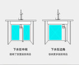 304 Stainless Steel Kitchen Sink, Large Single Sink, Thickened Whale Relief, Digital Display, Washbasin, Washbasin