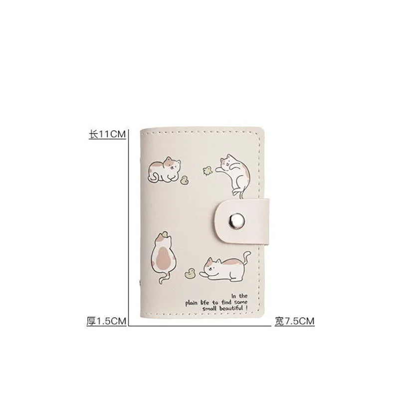 10 Slots Card Holder Business Card Photocards Holder Kawaii Credit Bank Card Case Portable Cash Clutch Wallet Desk Organizer