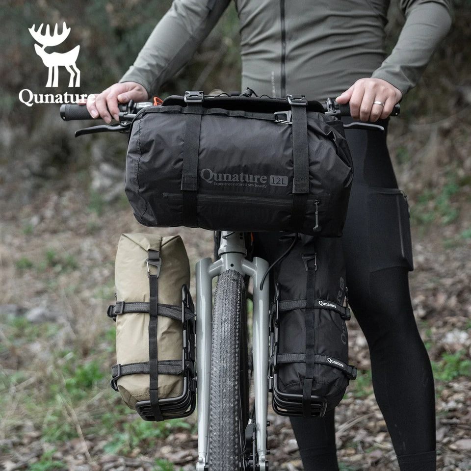 Qunature Bikepacking Bicycle Mount 3/6/12L Waterproof Bag Set Lightweight Durable Shelf Holder for Road Bike Mtb Cycling