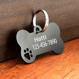 Personalized Engraved High-Quality Dog Tag Bone-Shaped Collar Pendant with Name Phone Number Custom Pet Identification Accessory