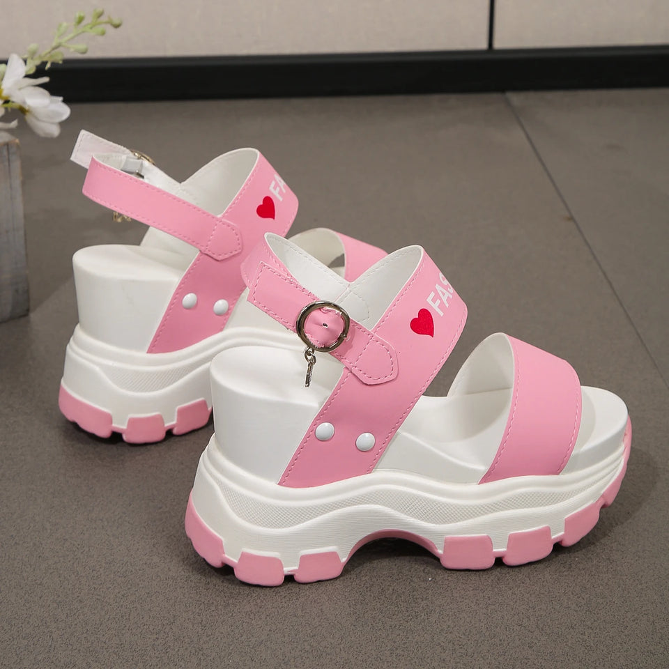 Summer Thick-soled Sandals for Women 2026 New Fashion Non Slip Beach Shoes Woman Lightweight Casual Platform Plus Size Sandals