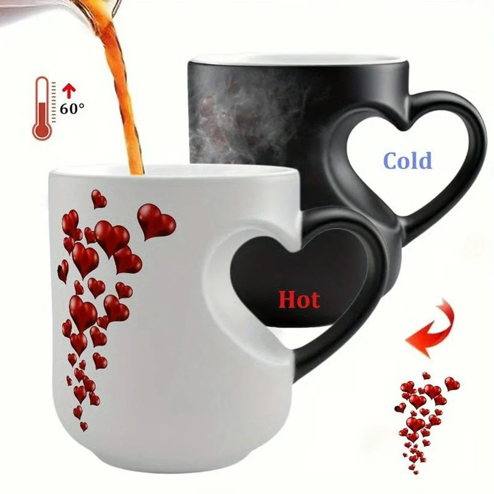 Color Changing Funny Mug Magic Coffee Tea Heat Changing Sensitive Cup Design Drinkware Ceramic Mugs Valentine's Love Gift Idea