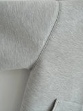 HH Autumn Women Gray Jacket With Hood Long Sleeve Big Pocket Zipper Jacket Coat Woman Loose Casual Outerwear Coat Tops