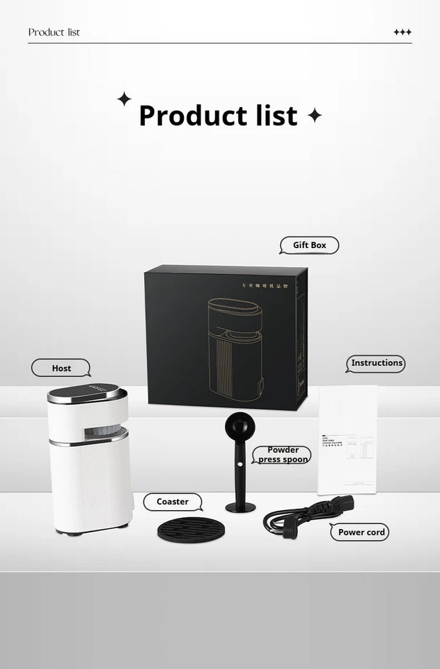Compact Semi-Automatic Coffee Machine - Perfect for Espresso and American Coffee at Home