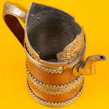 Tibetan Butter Tea Pot,Copper Barley Pot Mongolian Milk Tea Pot Nepalese Handcrafted Water Offering Pot Tibetan-Style Tea Set 1L