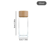 Sealed Glass Tube Wooden Coffee Beans Storage Container with Wood Tool Grain Canisters Barista Gift Idea for Coffee Lovers