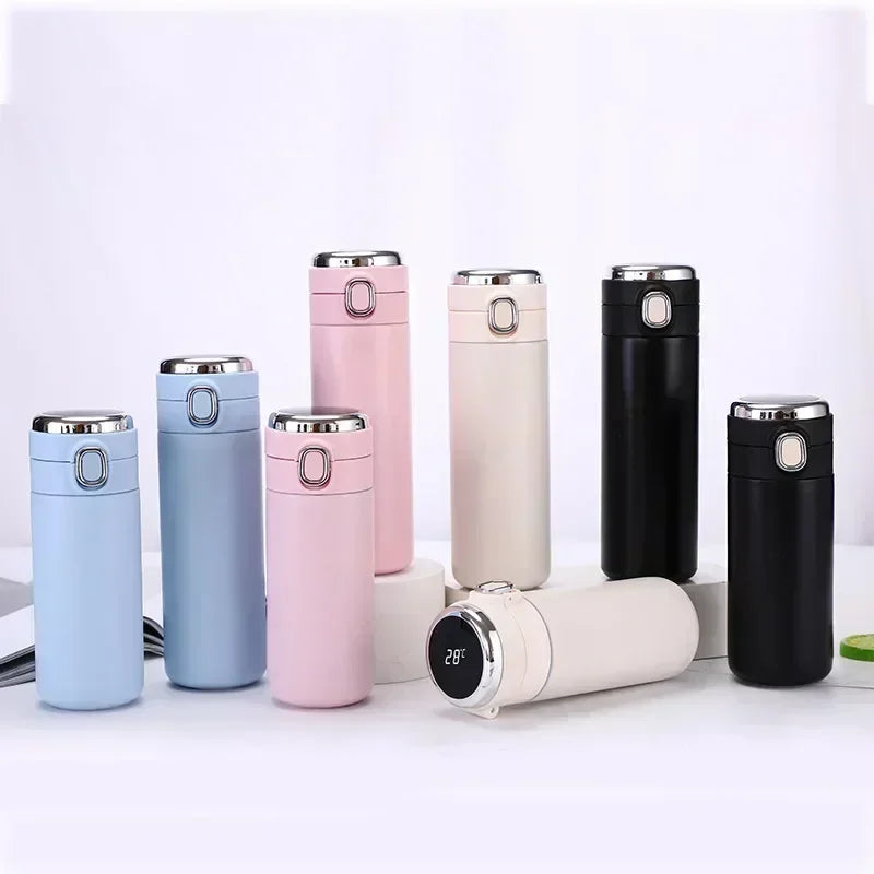 Smart Flip Lid Stainless Steel Thermos with Temperature Display Light Luxury Portable Mini Insulated Cup coffee travel mug