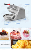 ITOP Ice Crusher Small Commercial Ice Shaver Stainless Steel Shaved Ice Machine Snow Cone Maker