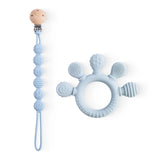 1PC Baby Silicone Teether Toys BPA Free Silicone Finger Ring Pacifier Chain Soothing Teething Toys For Newborn Teething Gifts