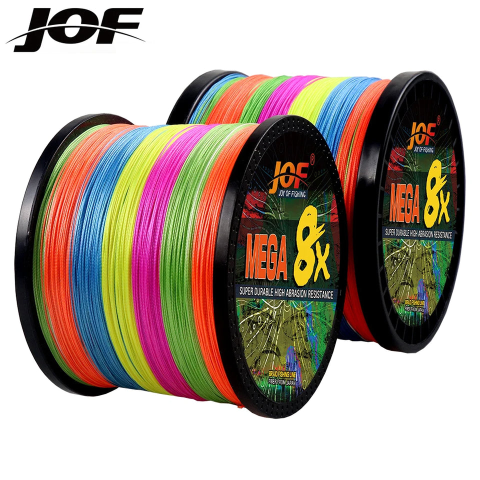 JOF X8 PE Braided Fishing Line Pesca Carp Multifilament Fly Wire Japanese Saltwater 1000M 500M 300M 18LB-78LB