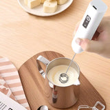 1Pc Electric Milk Frother Coffee Milk Frother Coffee Mixer 500mAh USB-Charging Portable Egg Beater Coffee Milk Mixing Blender