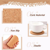 Table Cork Coasters Coasters for Coffee Bottom for Drinking Cup Aesthetic Coasters for Drinks Cup Coaster