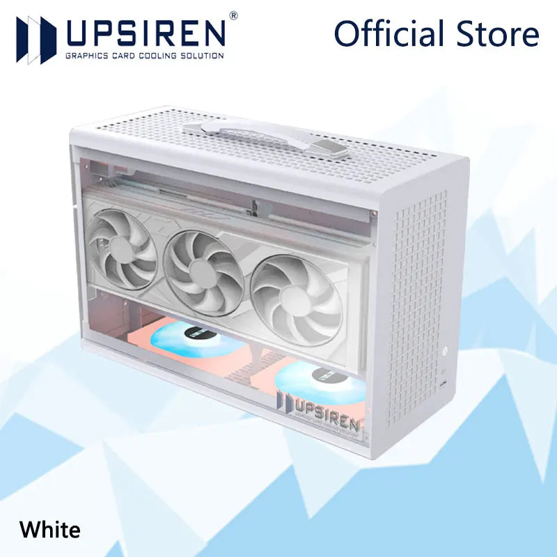 UPSIREN MD-1 ITX computer case，Support SFX power supply/ITX motherboard/graphics card（L） ≤380mm/Side-transparent portable case