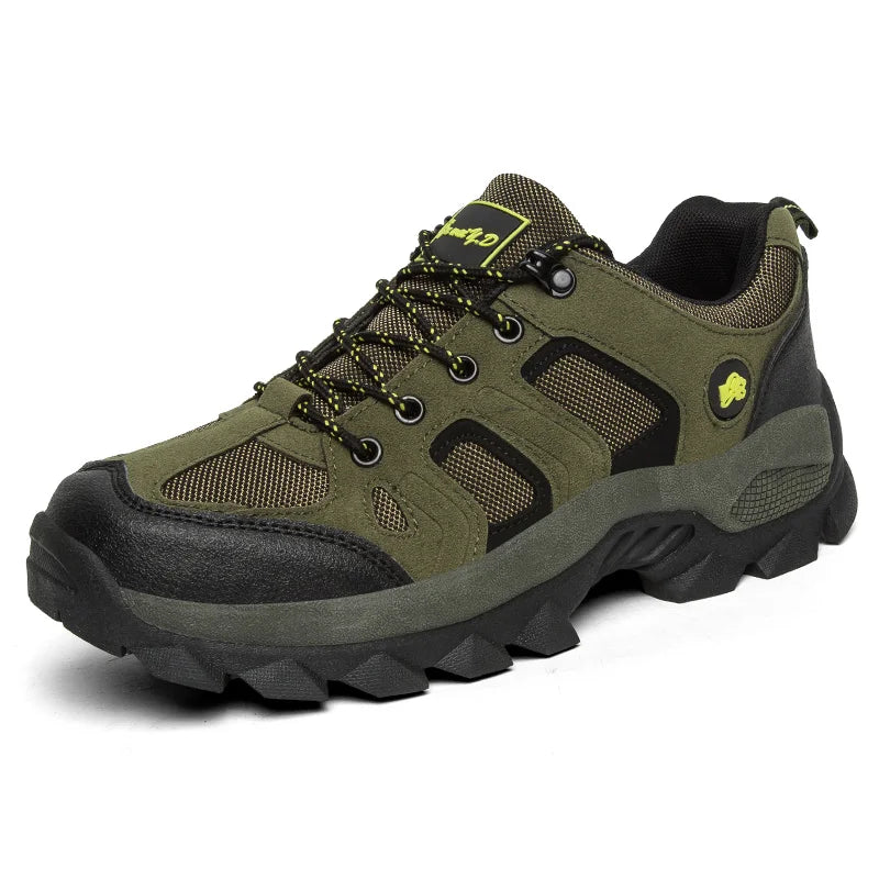 Spring Casual Shoes Men Breathable Comfortable Lace Up Walking Shoes Autumn Classic Outdoor Sneakers Thick-Soled Hiking Shoes