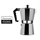 Mocha Coffee Pot Stovetop Espresso Maker Aluminum Silver Coffee Percolator Home Hand-brewed Octagonal Moka Pot Kitchen Utensils