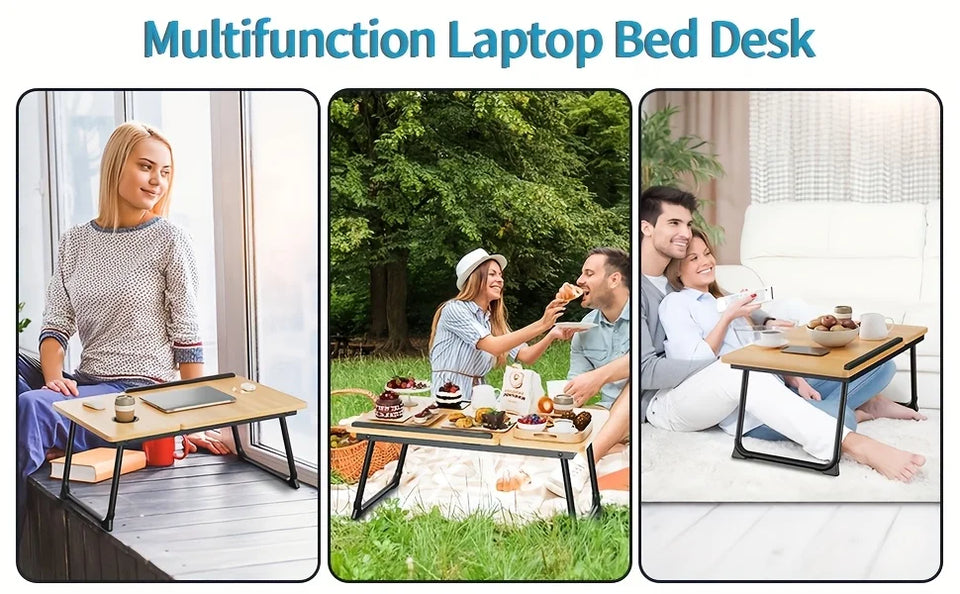 Tray table, notebook computer and writing table, dining table and notebook computer bed support