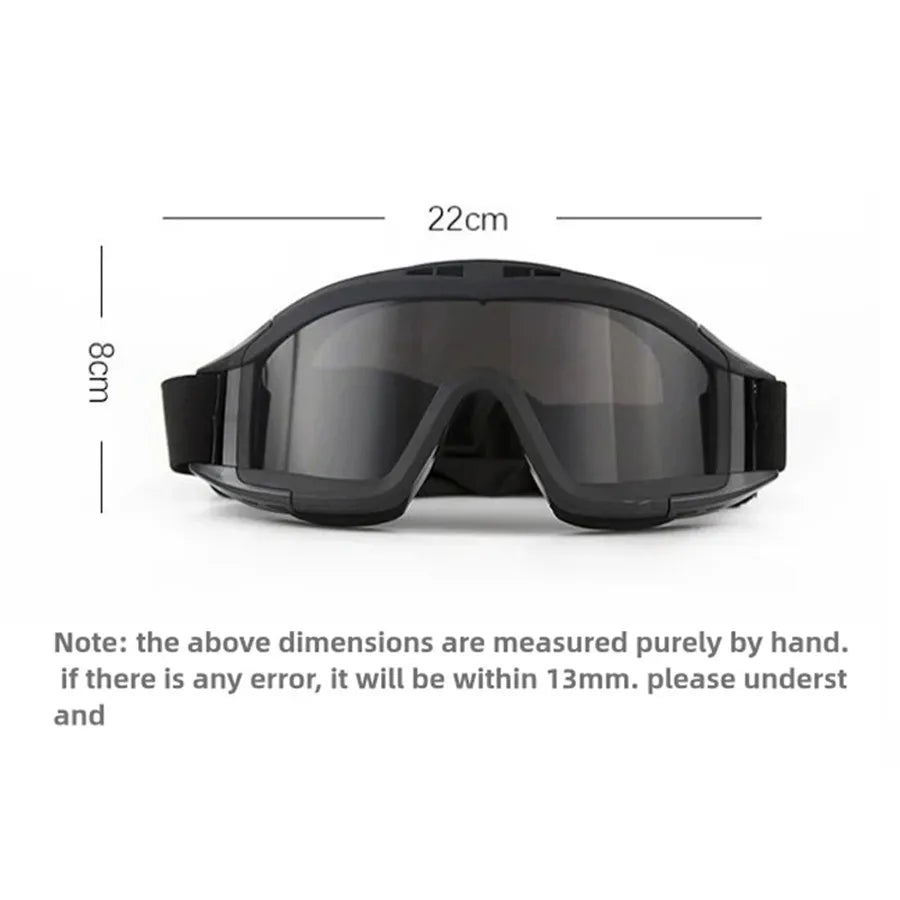 Explosion Proof Shooting Tactical Goggles Anti-impact CS War Game Airsoft Paintball Hunting Mounteering Goggles Glasses