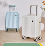 Multifunctional suitcase 18 inch small lightweight luggage with USB cup holder password suitcases 20" cabin carry-on travel bag