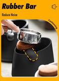White Coffee Knock Box with Rubber Knock Bar 800ML Black Espresso Grounds Container Anti Slip Coffee Grind Waste Dump Bin
