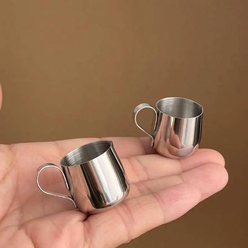 12.5/30ml Mini Coffee Milk Frothing Jug Latte Art Milk Frother Pitcher Stainless Steel Measurement Jug Pot Coffee Accessorie