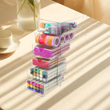 5/6 Tier Acrylic Drawer Organizer Clear Desk Organizer Drawers Stackable Makeup Hair Accessories Organizer Cosmetic Jewelry Pen
