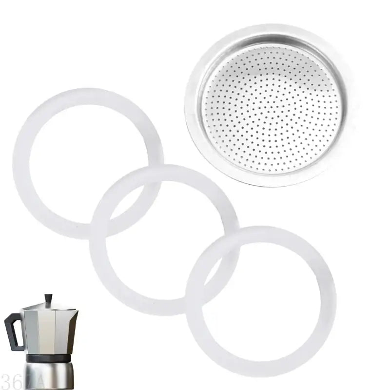 367A Efficient Coffee Maker Replacement Set With Gaskets Seals And Aluminium Filter