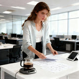 Coffee Mug Warmer with Touch Screen, Electric Ceramic Drink Cup Heater for Coffee Tea Hot Chocolate, for Office Desk, Home