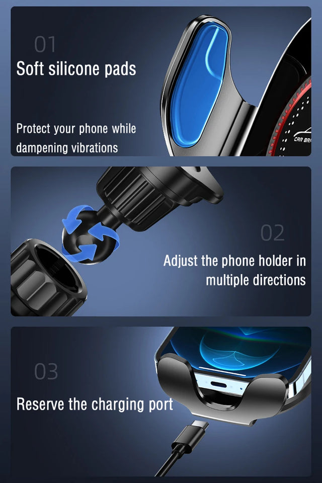 For Jaguar XE 2015 2016 2017-2021 Magnetic Car Phone Holder Magnet Mount Wireless Charging Phone Stand Customized Bracket Base