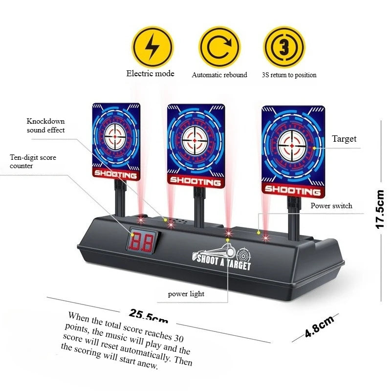 Electronic Scoring Target Moving Shooting Training Electric Soft-bullet Gun Toy Target Battle Practice Target Automatic Reset