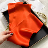 Fashion Design 100% Real Silk Skinny Scarves Handle Bag Ribbons Foulard Tie Hair Band Neckerchief Print Headbands For Women