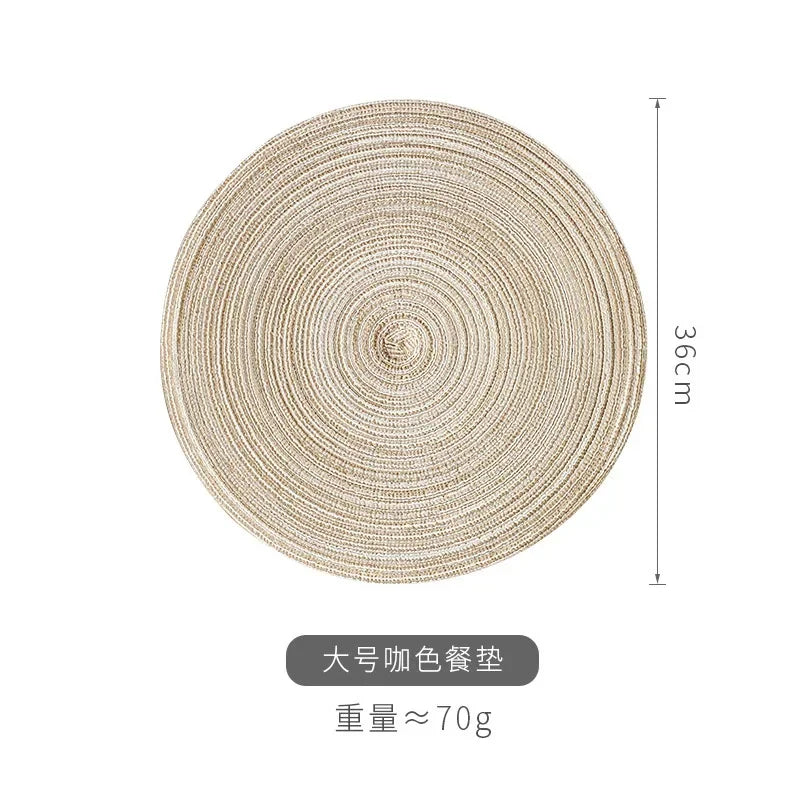 Anti Slip Heat Resistant Coasters for Coffee Tea Mug, Round Table Mat Linen Drink Coaster, Kitchen Accessories Decor Placemats