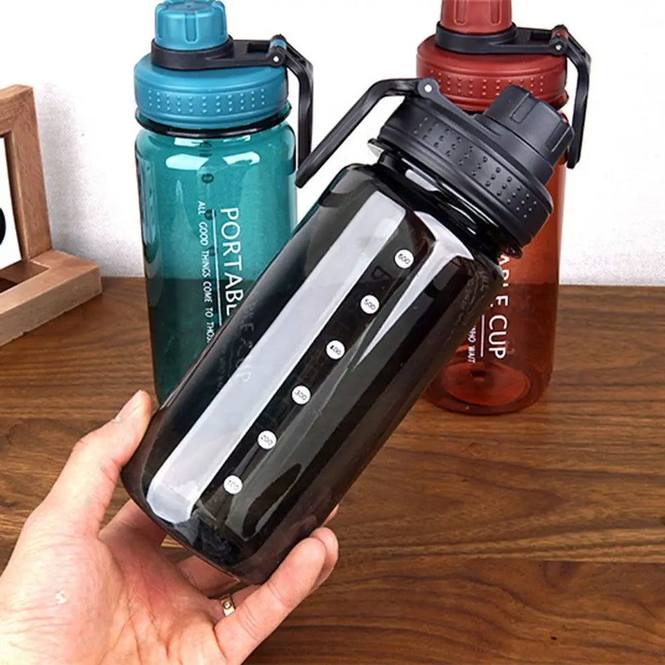 Fashion Drinking Water Bottle 600/800/1000ML Plastic Tea Coffee Cup Large Capacity Water Cup Outdoors