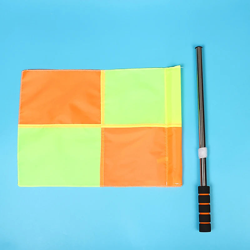 2PCS Soccer Training  Referee Flag For Fair Play Sports Match Football Rugby Hockey Training Linesman Flags