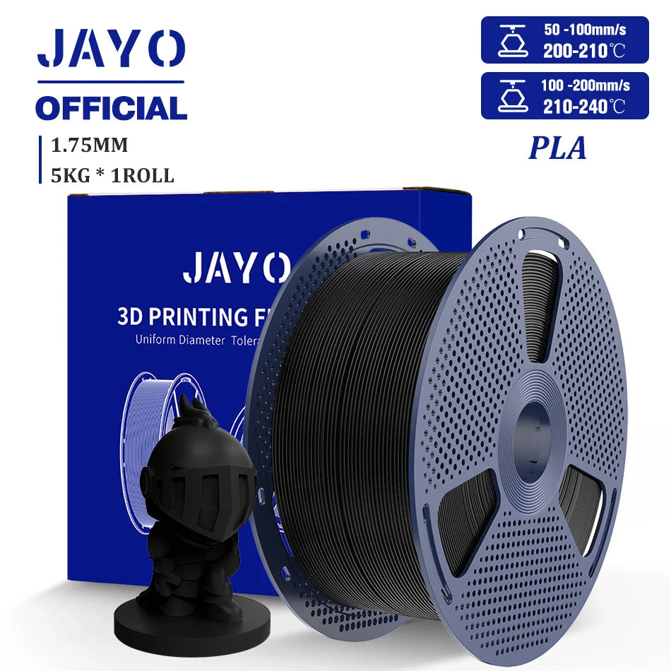 JAYO PLA /PLA Matte /ABS/PETG/PLA Plus 3D Printer Filament 5KG/Roll 1.75mm 3D Filament Large Spool Neatly Wound Filament