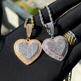 2026 New Arrivals Shiny Heart Shaped Pendant Necklace Micro Pave Bling Cubic Zirconia For Women Fashion Valentine's Day Gift