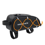 RIDERACE Bicycle Top Tube Bag Portable PU Rainproof Waterproof MTB Gravel Bike Handlebar Front Bag Road Cycling Accessories