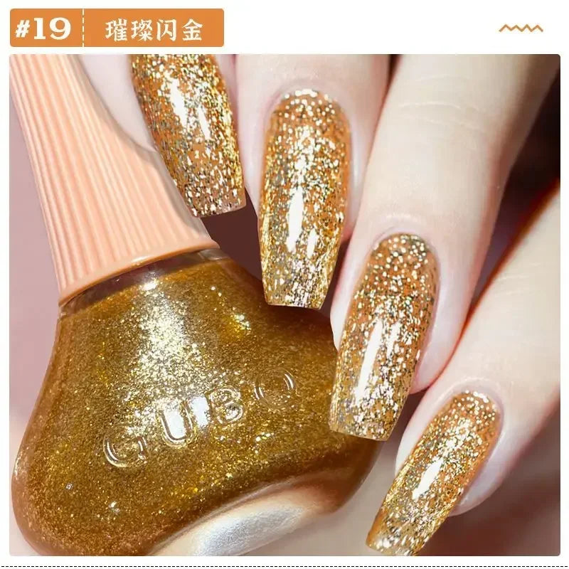 New Oily Gel Nail Polish Glitter Sparking Autumn Winter Milk Coffee Color Varnish No Bake Quick Dry Nail Art Salon Nail Polish