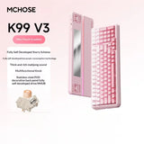 MCHOSE K99 V3 Mechanical Keyboard Tri-Mode Wireless ARGB Control Knob 10000mAh Dual 8K 0.125ms Hot-Swappable Custom Game Keyboar