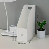Plastic Multi-Purpose Desk Organizer - Book Stand & File Holder for Office Supplies and Stationery