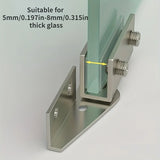 Closet Door Aluminum Glass Hinges L-shaped Cupboard Door Hinges Kitchen Accessories Door Hinges For Doors Cabinet Doors Kitchen