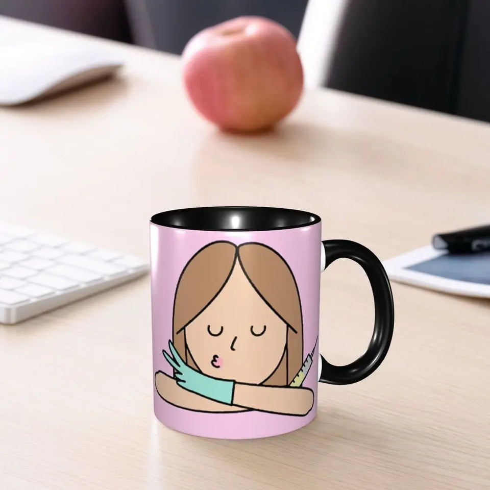Pink Doctor Nurse Coffee Mugs DIY Customized Enfermera En Apuros Ceramic Milk Tea Mug Cup