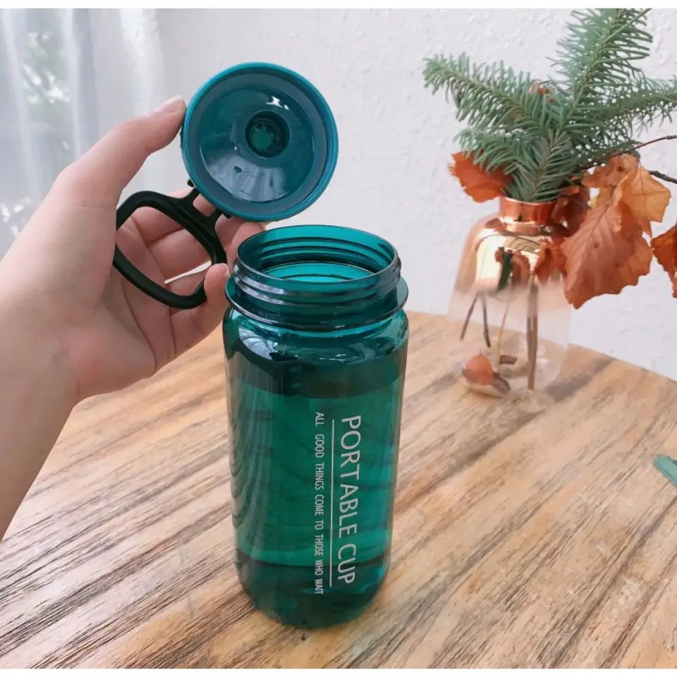 Fashion Drinking Water Bottle 600/800/1000ML Plastic Tea Coffee Cup Large Capacity Water Cup Outdoors