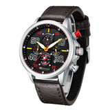 BORUSE Fashion Mens Sports Watches Luxury Men Business Wrist Watch Leather Quartz Watch Waterproof Luminous Male Clock With Box