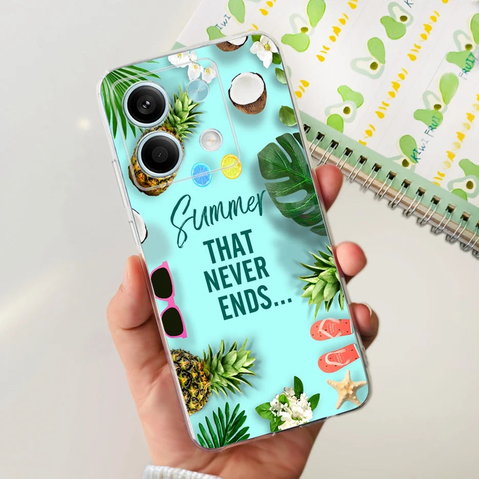 For Xiaomi Redmi Note 13 4G Case Cute Cat Butterfly Cover Soft Silicone Phone Case For Redmi Note 13 Pro Plus Note13 Full Bumper