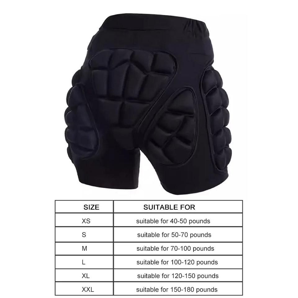 3D Snowboard Butt Pad Guard Winter Skating Protective Hip Pad Snowboarding Impact Shorts Ski Ice Skating Roller Snowboard Gear
