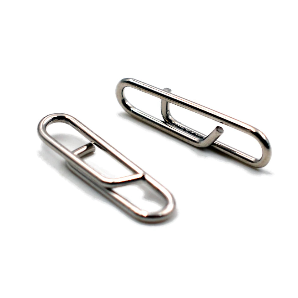 MNFT 50Pcs Powerful Stainless Steel Fast Link Clip Snap Fishing Tackle Quick Change Lead Links Clips Interlock Accessories