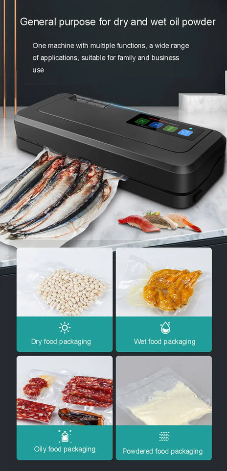 Automatic Small Home use and Commercial Vacuum Packaging Machine Food Bag Vacuum Sealing Machine