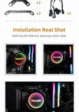 TEUCER NA-240 ARGB CPU Liquid Cooler LGA 2011 1700 1200 AM4 AM5 240mm Water Cooling Radiator Equipped with JM-1 Wireless Fan