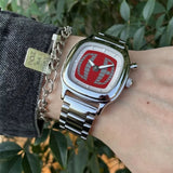 Business AAA Quartz Watch Color Square Y2K Pointer Number Dual Display Steel Personalize Hot Watches Men Dynamic Design Clcok